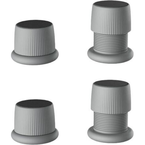 Lot de 4 Rehausseurs Réglables Antidérapants pour Meubles, Lits, Canapés, Tables et Chaises, Pieds de Meubles Réglables De 4 à 6,3 cm, Gris (1/4)