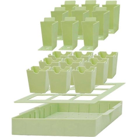 Starter Trays pour Seedlings plante Starter Trays avec Compartments et Drainage Holes pour Greenhouse jardin Nursery (1/5)