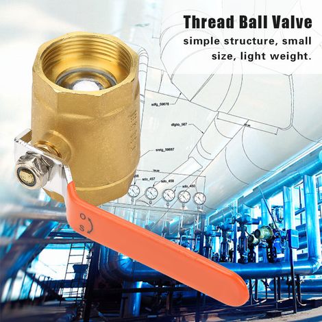 1 vanne à bille en laiton DN40 1-1/2" BSP, pression 1,6 MPa, pour eau, huile et gaz (1/5)