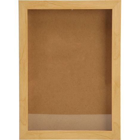 Cadre photo avec support, haute transmission de la lumière, indéformable, cadre photo simple pour chambre, couleur bois (1/5)
