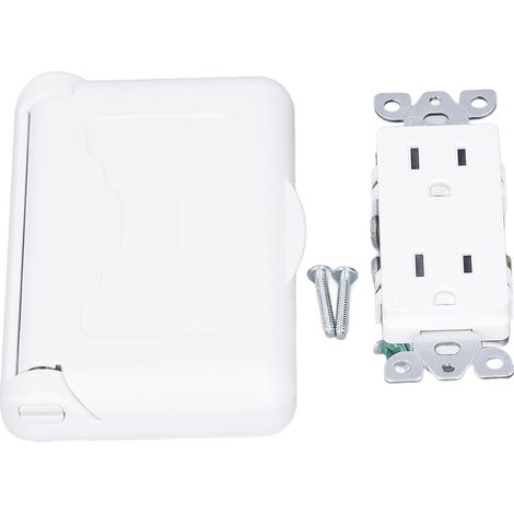 Wasserdichte Außensteckdose 15A 125V, robustes Gehäuse für Camping und Garten, maximale Sicherheit.