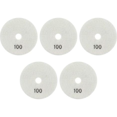 Stück 4-Zoll-Nasspolierpads, Nassschleifscheiben zum Polieren von Granit, Stein, Beton und Marmor (Körnung 100)
