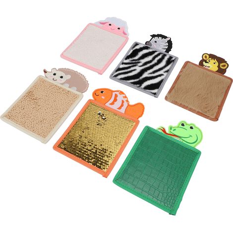 Lot de 6 petits tapis sensoriels pour enfants, textures variées, bords enveloppés, lavables et multifonctionnels, pour l'autisme à la maison et en classe. (1/5)