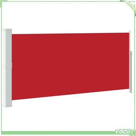 Auvent latéral rétractable - FAFEICY - 45356 - 140 x 300 cm - Rouge - Enroulement automatique (1/5)
