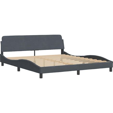 Giroletto Dover Grigio Scuro 183x213 cm in Velluto vidaXL (1/5)