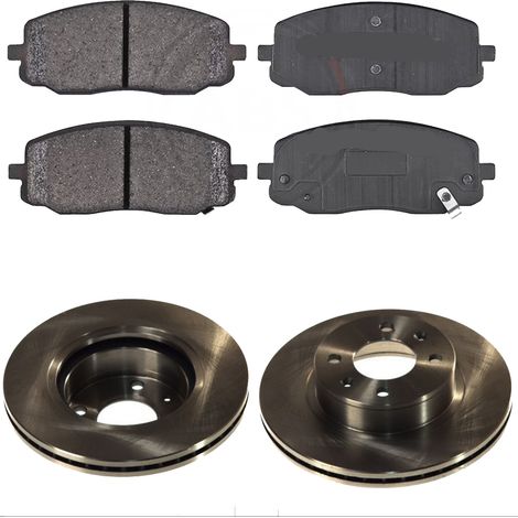 KIT FRENI ANTERIORI compatibile con HYUNDAI i10 (PA) - DISCHI + PASTIGLIE OEM: FDB1783 / 17725 /SOSTITUZIONE DIRETTA/BASSA POLVERE/SILENZIOSO