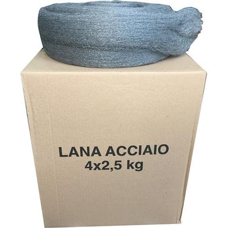 LANA ACCIAIO AMERICANA GRANA FINE 4X2,5KG IN BOBINA