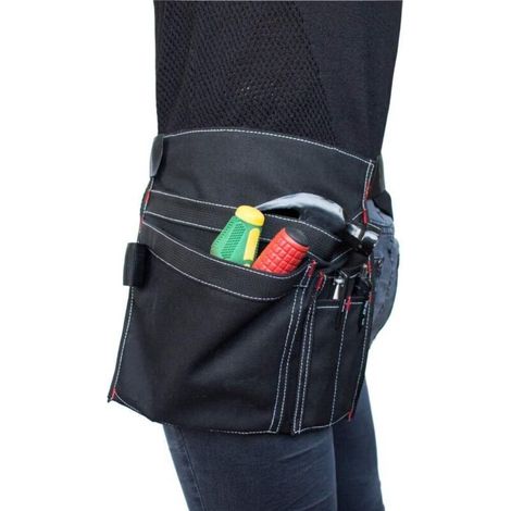 CSPARKV Pochette de ceinture à outils, 12OZ, tablier de taille multifonctionnel en toile, sacs de poche à outils avec clip de ceinture réglable pour le rangement d'atelier/outils de travail du bois/po (1/3)