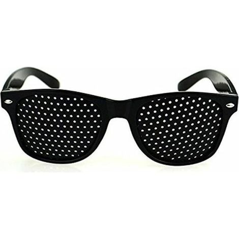 Lunettes à trous sténopéiques pour entraînement visuel et relaxation, grille anti-fatigue oculaire, paire unique, design classique. (1/4)