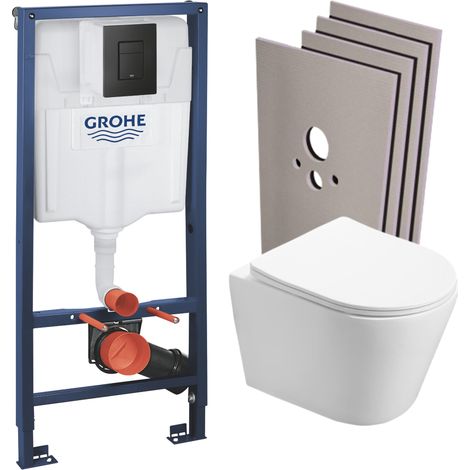 Grohe Pack Bati-support+WC suspendu sans bride+abattant frein de chute+Set de montage (RapidSL-Infinitio-KF0-sabo) (1/5)