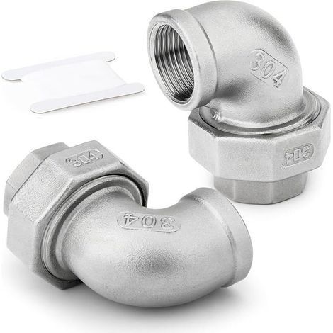 2 piezas 1" BSP codo hembra accesorios de tubería 304, instalación de tuberías (1/5)
