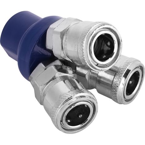 Raccord rapide pneumatique 3 voies femelle 1/4" BSPT pour tuyau d'air de 12 mm