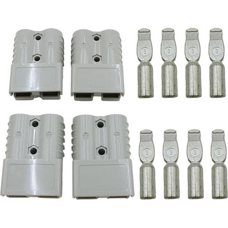 Lot de 4 connecteurs de batterie 80 A 600 V Adaptateur de batterie à déconnexion rapide pour voitures, caravanes (80 A) (1/5)