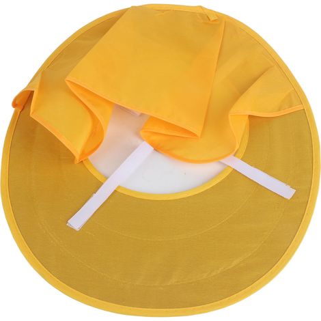 Ortviai Casque de sécurité avec pare-soleil réfléchissant pour visage et cou – Jaune, réglable, matière fibre