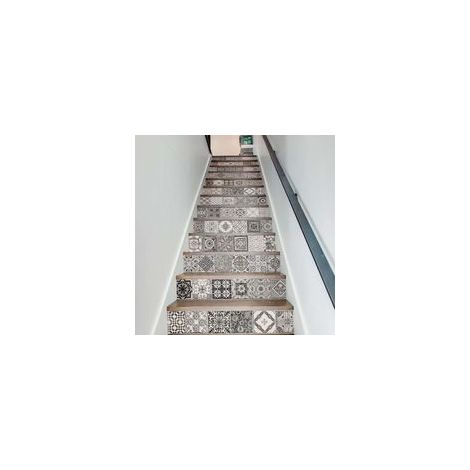 (18 x 100 cm x 13 pièces) Autocollant 3D pour escaliers, contremarche, amovible, autocollant, décoration d'intérieur