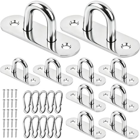 Anneaux de Fixation Plaque Oeillet Crochet Inox Pontet Platine (1/5)