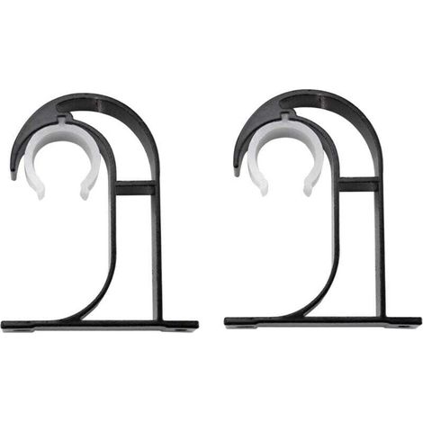 2 Pcs Support de Tringle à Rideau, Support Mural pour Tringle à Rideau Supports de Fixation au Plafond Support Tringle Penderie en Alliage de Zinc pour Barre à Rideaux Chambre Salon avec Vis, Blanc..D (1/4)