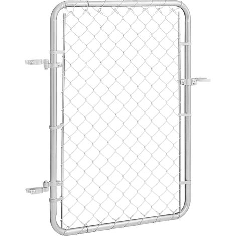Mophorn Portillon de Jardin 81x117 cm, Porte de Clôture Réglable en Acier Galvanisé Antirouille, Installation Simple, Compatible avec Poteaux, Idéal pour Jardin et Ferme