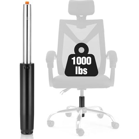 Cylindre de gaz pour chaise de bureau, vérin de classe 4, remplacement lourd 1000 lbs, 12-18 pouces, universel pour chaise gaming, capitaine et maison.