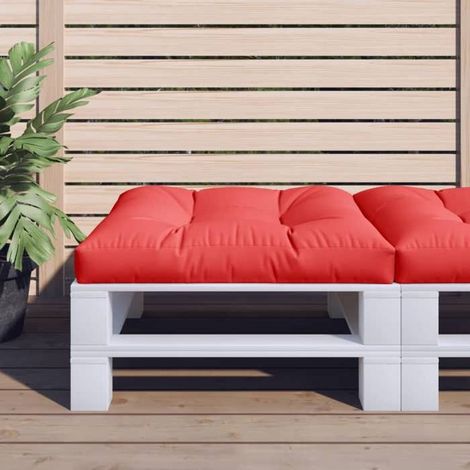 360475 Coussin de palette rouge 70x70x12 cm tissu (1/5)