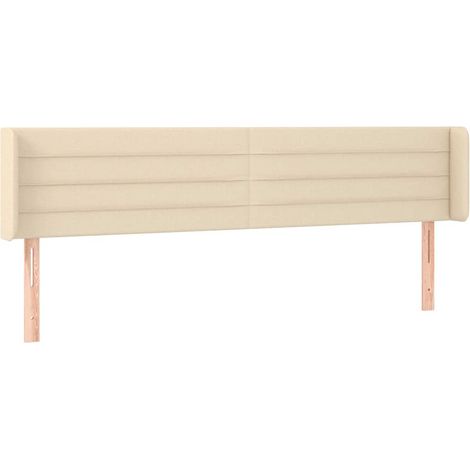 Maison Exclusive - Cabecero de tela color crema 183x16x78/88 cm (1/5)