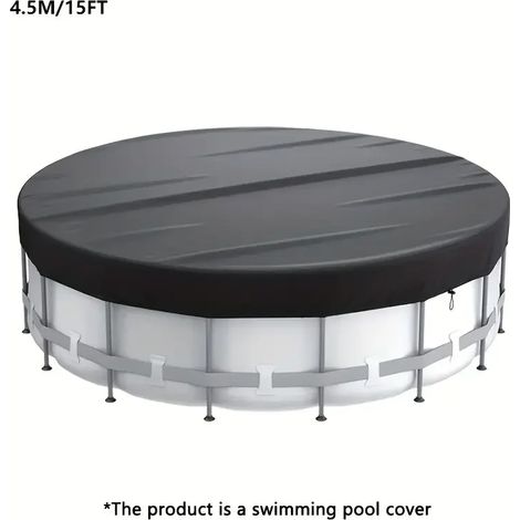 Accessoires de piscine Bâche de piscine ronde, imperméable et pliable (4,5 m), 1 pièce, étanche à l'eau et à la poussière, résistante aux insectes, pour piscine enterrée.