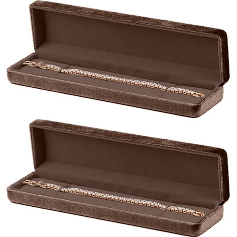 Boite De Rangement Pour Bracelets Et Colliers - Boite Cadeau Avec Intérieur Rembourré - Pour Affichage Et Protection Des Bijoux - 1 Pièce (1/5)