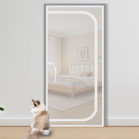 Pet safety mosquito net with tie-on curtain, 120 x 220 cm, white.High quality enhances quality of life. (1/5)