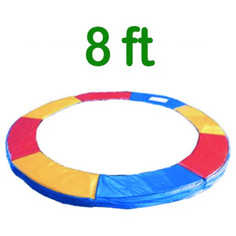 Greenbay Replacement Trampoline Surround Pad Foam Safety Guard Spring Cover Padding Pads Tri-Colour 8FT