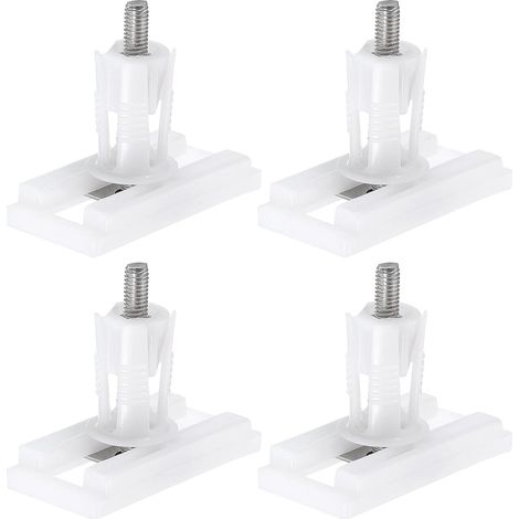 4Pcs Blanc Charnière De Couvercle De Siège De Toilette rondelles, couvercle de toilette, fixations de siège, blanc