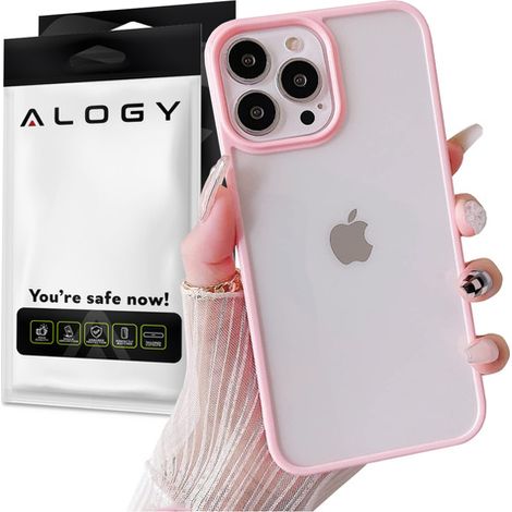 Funda híbrida Alogy Candy para Apple iPhone 13 Pro, rosa y transparente. (1/5)