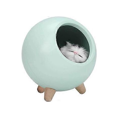 Niedliches LED-Nachtlicht mit Katzenmotiv, simuliertes kleines Katzenhaus für Kinderzimmer, Nachttischlampe, Stimmungslicht, Geburtstagsgeschenk