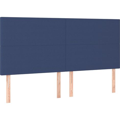 Maison Exclusive - Testiera Blu 200x5x118/128 cm Tessuto