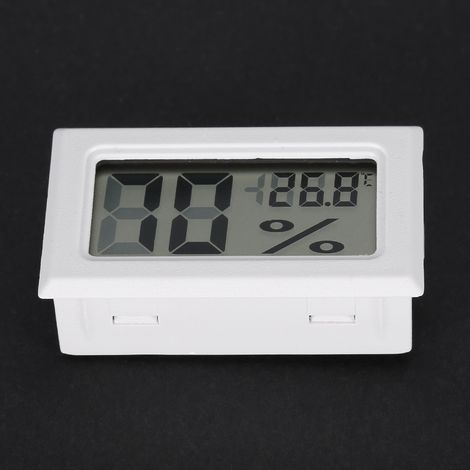 Digitales LCD-Hygrometer, Innenthermometer, Feuchtigkeitsmesser für Zuhause, Büro, Gewächshaus (Weiß) (1/5)