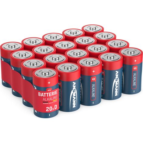 ANSMANN Alkaline Batterien Mono D LR20 1,5V, 20 Stück