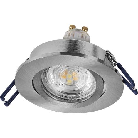 Spot LED  Smart Matter GU10 RGBW flexible nickel satiné, 4,7 W Smart Home, aluminium, contrôle par application, changement de couleur