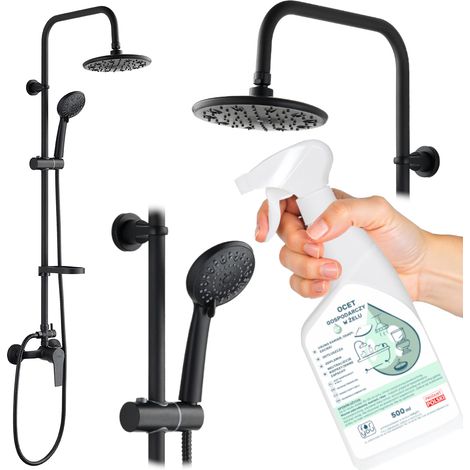 ENSEMBLE DE DOUCHE ENNA avec robinet noir + vinaigre ménager
