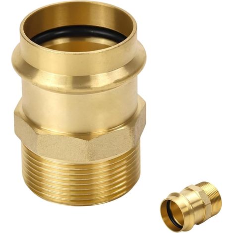 Raccord À Sertir Laiton 1/2 Pouce M x 18mm, Raccord De Transition Cuivre Pour Eau Potable Et Installation De Chauffage, Pour Tube Diamètre Extérieur 18mm (1/5)