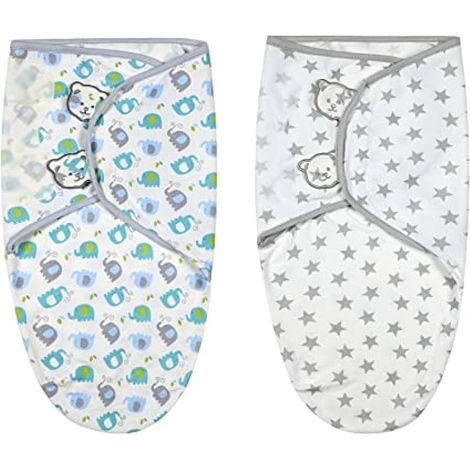Lange bébé en coton bio, 2 pièces, couverture emmaillotante pour bébé 4-6 mois (6-8 kg)