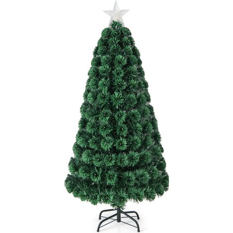 Albero di Natale 150cm con luci LED stella luminosa e 8 modalità di illuminazione (1/4)