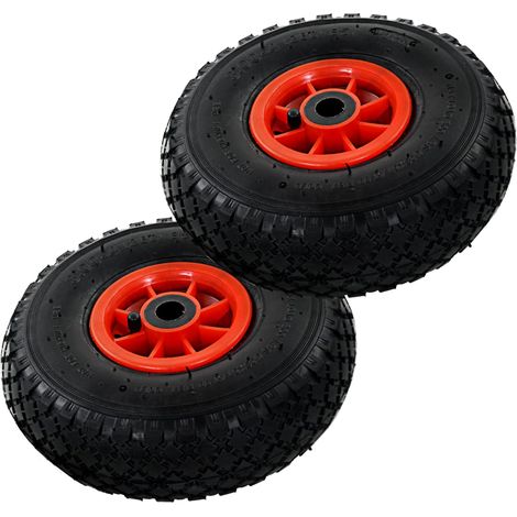 Roues de diable, 2 pièces, caoutchouc, 3.00-4 (245x82)