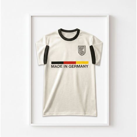 K-Möbel Cadre Maillot Blanc 70x90cm Fond Blanc Vitrine Bois Massif