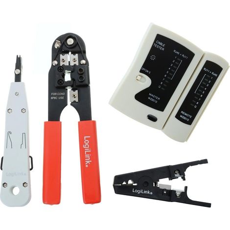 Logilink Netzwerk Werkzeugsatz schwarz WZ0012