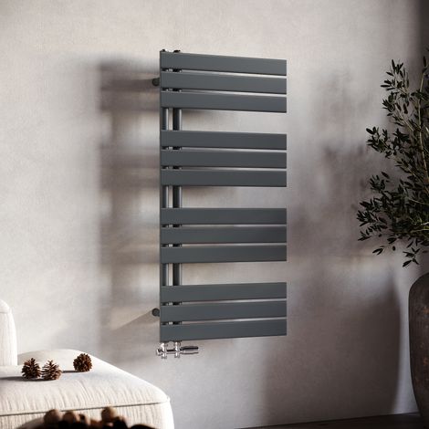 SONNI Scaldasalviette Acqua Calda Termoarredo Radiatore Design Laterale Verticale Scaldasalviette Connessione Laterale Antracite 1038x500mm 978 W (1/5)