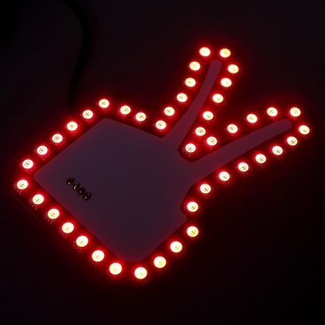 Operitacx Lumière de Doigt LED pour Voiture Signal Manuel, Lampe (1/5)