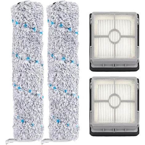 2Pcs Rouleau à brosses multi-surface + 2Pcs Filtre de remplacement pour Bissell CrossWave X7 Pet Pro 3011, 2832Z, 2955Z Aspirateur (1/5)