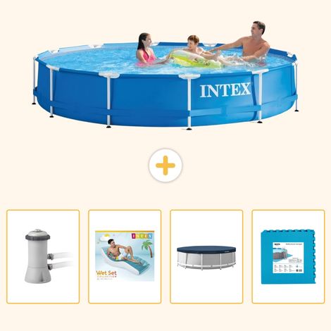 Intex Piscine Tubulaire Ronde - 366x76 cm - 5-pièces  S311 (1/5)