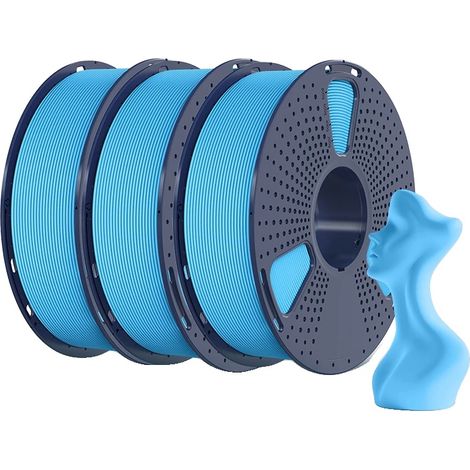 Filament d'impression 3D, Débit élevé, Peu de filaments, bleu ciel (1/2)