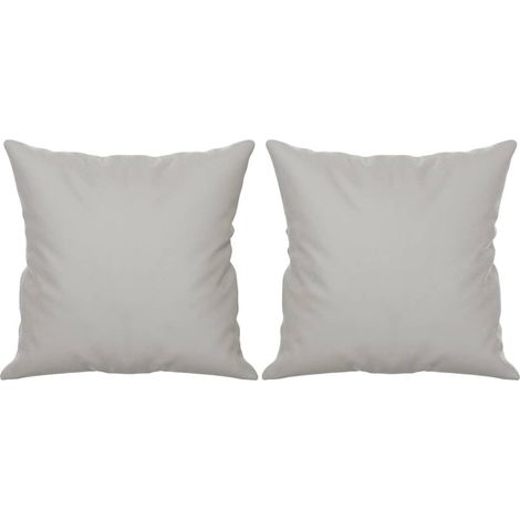 Coussins décoratifs lot de 2 Gris clair Tissu microfibre (1/5)