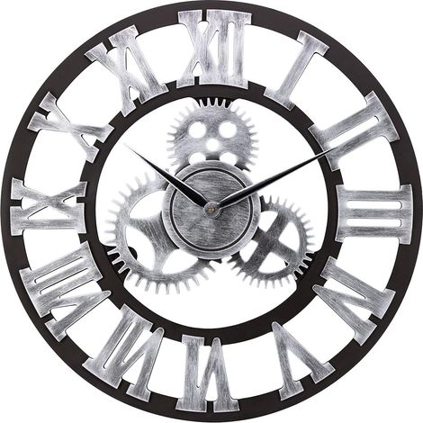 Horloge Murale sans tic-tac, silencieuse, 45 cm, Chiffres Romains, Fonctionne sur Pile, Grande Horloge Murale à Quartz, Facile à Lire, pour Chambre à Coucher, Cuisine, Restaurant, Bureau (1/5)